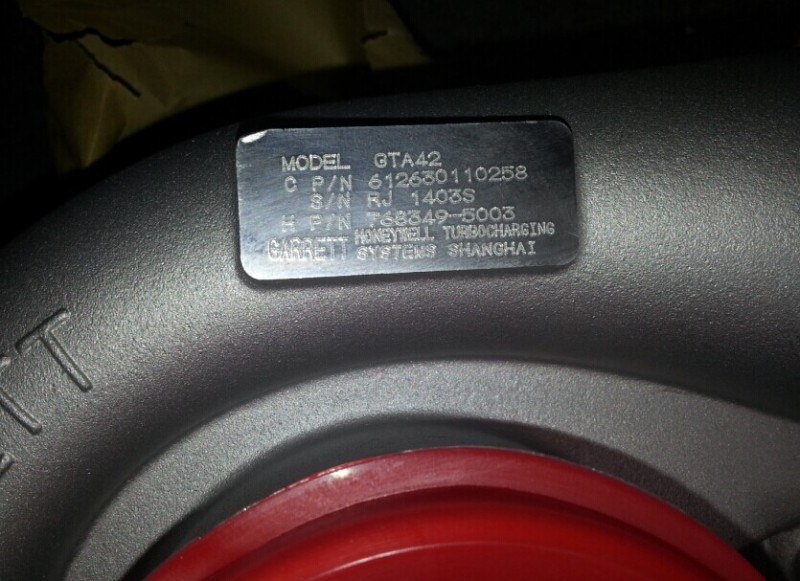 濰柴發動機增壓器GTA42，612630110258/GTA42