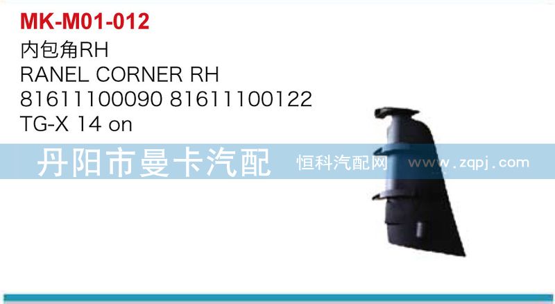 內包角（左右）81611100091=81611100090/81611100091=81611100090