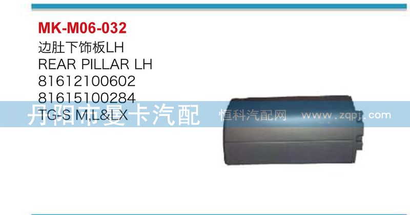 邊肚下飾板81612100603，81612100602/81612100603