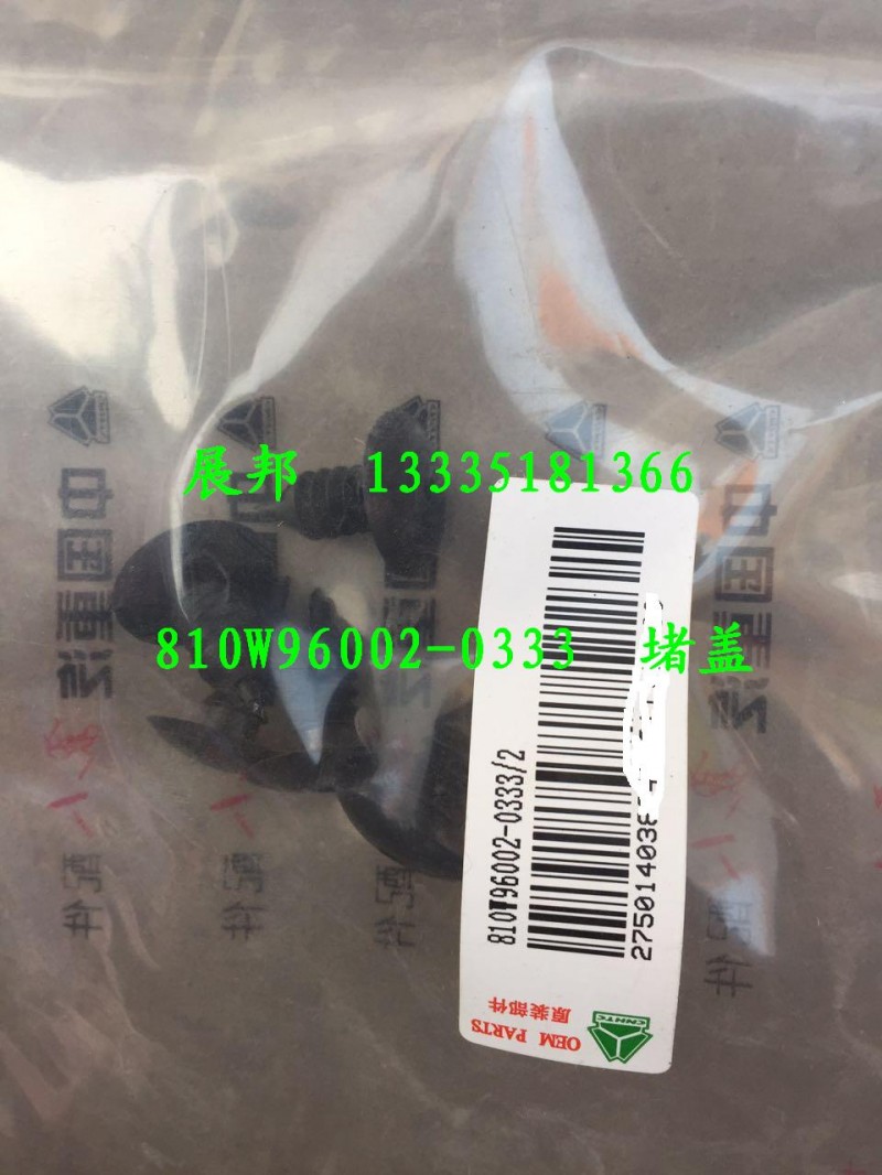 810W96002-0333,堵蓋,濟(jì)南冠澤卡車配件營(yíng)銷中心