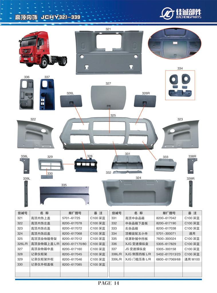 高頂內飾上蓋5701-61725/5701-61725