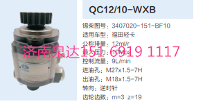 福田輕卡轉向齒輪泵液壓泵轉向泵助力泵/3407020-151-BF10