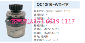 合肥天力力威轉(zhuǎn)向齒輪泵液壓泵轉(zhuǎn)向泵助力泵/3505010A063-TF10