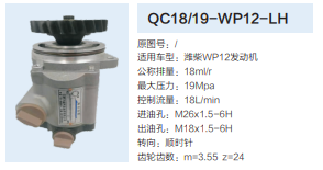 QC18/19-WP12-LH,動力轉向齒輪泵,濟南泉達汽配有限公司