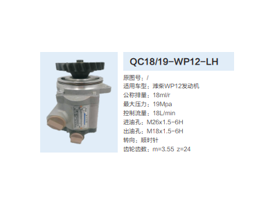 QC18/19-WP12-LH,動力轉向齒輪泵,濟南泉達汽配有限公司