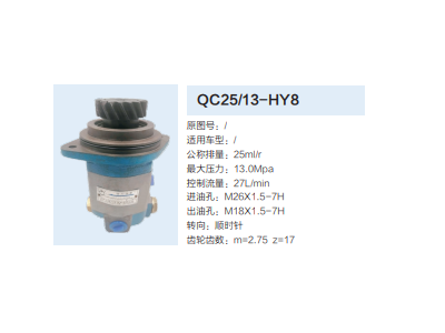 QC25/13-HY8,轉向助力泵,濟南泉達汽配有限公司