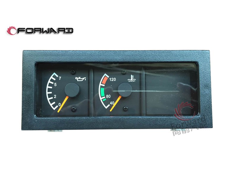 SHACMAN F3000 車身駕駛室電器系統 DZ9100586016 油壓-水溫組合表/DZ9100586016 油壓-水溫組合表