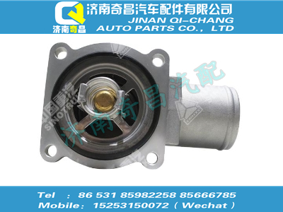 vg1096069601,SITRAK配件節溫器總成（80度）,濟南奇昌汽車配件有限公司
