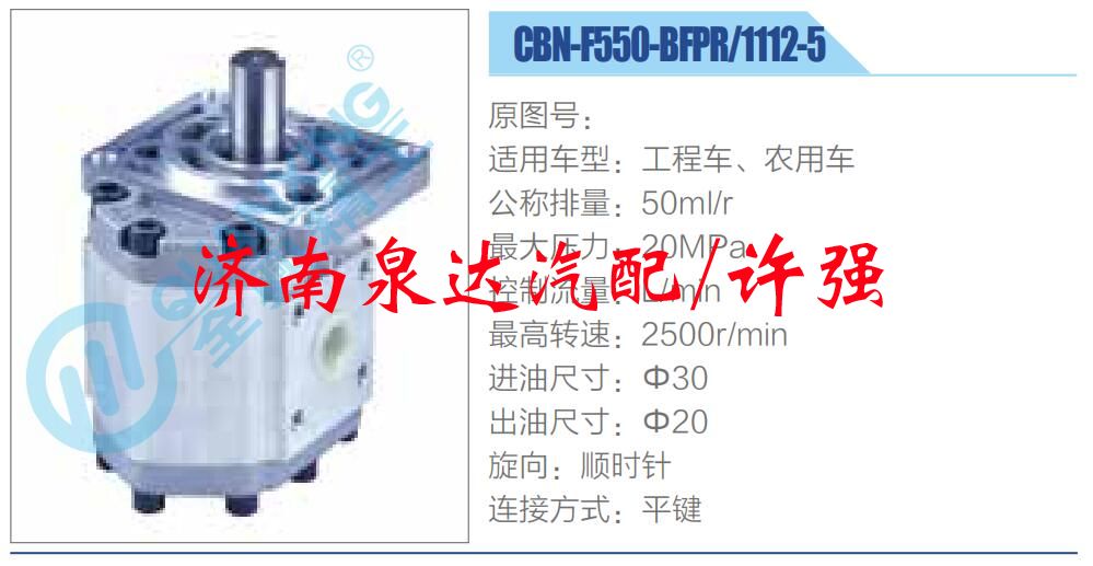 轉向液壓油泵總成/轉向泵總成/助力泵總成/CBN-F550-BFPR-1112-5