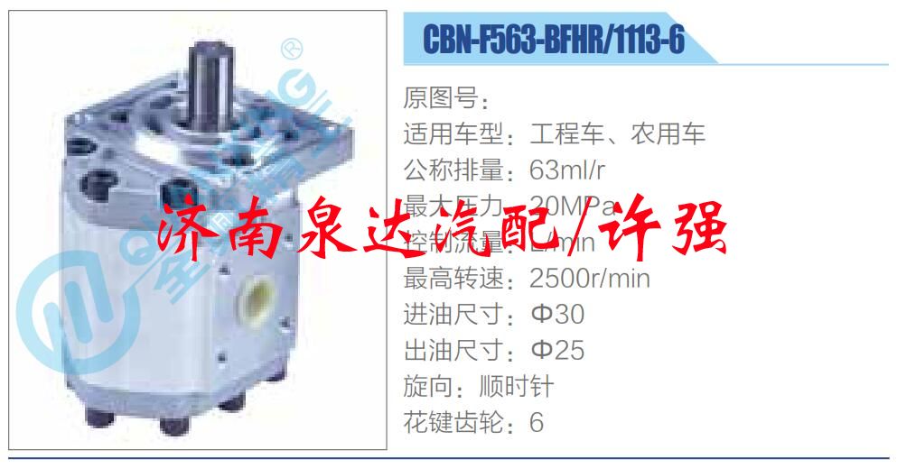 轉(zhuǎn)向液壓油泵總成/轉(zhuǎn)向泵總成/助力泵總成/CBN-F563-BFHR-1113-6