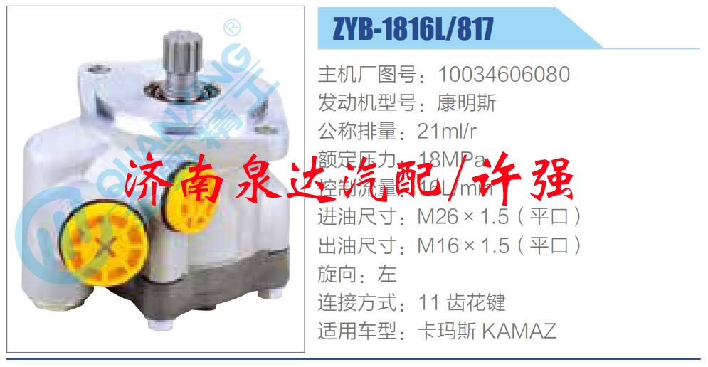 轉(zhuǎn)向液壓油泵總成/轉(zhuǎn)向泵總成/助力泵總成/10034606080